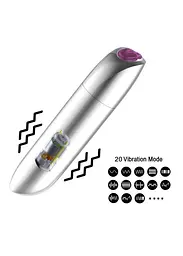 Міні-вібратор Rechargeable Powerful Bullet Vibrator Silver - мініатюра 2