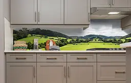 Вініловий кухонний фартух Зелена Долина наклейка для кухні ПВХ пагорби Природа 3Д Happy Pocket Z181718 - мініатюра 5