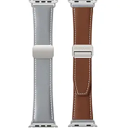 Ремінець Dux Ducis Genuine Leather для Apple Watch 38/40/41/42mm(ser.10) Grey - мініатюра 2