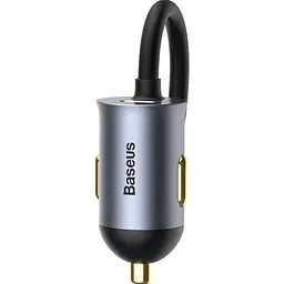Автомобільний зарядний пристрій Baseus Share Together PPS 2U+2C Gray (CCBT-A0G) [110002] - мініатюра 6