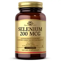 Вітаміни та мінерали Selenium 200 mcg, 100 таблеток Solgar vit0003602