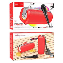Портативна акустика Hoco BS55 Gallant outdoor TWS BT speaker з мікрофоном бездротова червона - мініатюра 3