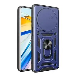 Чохол Ummi Camshield Serge Ring для Xiaomi Redmi Note 14 Pro 5G / Poco X7 Синій / Navy - мініатюра 3