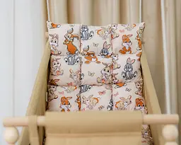 Підвісна гойдалка люлька Funny rabbits, гойдалка для дітей, гойдалка гамак - мініатюра 9