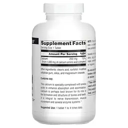 Вітаміни та мінерали Source Naturals Calcium 250 таблеток - мініатюра 2