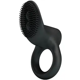 Віброкільце зі стимулятором із язичками Pretty Love LyBaile Cobra Penis Ring Vibrating Black, 5.1х2.6 см (чорний)