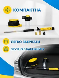 Міні-мийка на садовий шланг 31×15×3 см з ємністю для мийного засобу та щіткою (49676059) - мініатюра 5