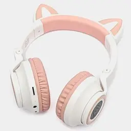Навушники Borofone BO18 Cat Ear бездротовий котячі вушка білі 6974443384956 - мініатюра 2
