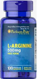 Амінокислота Л-аргінін Puritan's Pride L-Arginine 500 мг 100 капс