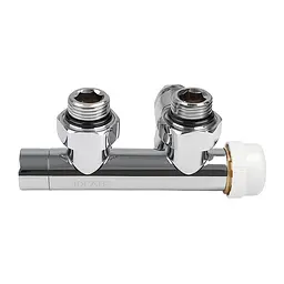 Комплект дизайн кранів з термоголовкою Ideale Duo 1/2”x1/2” хром - мініатюра 3