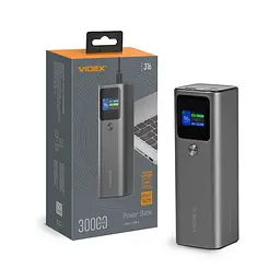 Повербанк 30000mAh VIDEX VPB-316 162W PD140W +Display VIDEX (28608-000)
