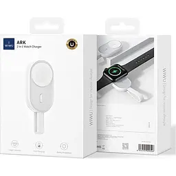 Бездротовий зарядний пристрій Wiwu Wi-M20 2в1 with Powerbank для Apple Watch White [104015] - мініатюра 3