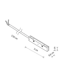 Ввід живлення Nowodvorski 11736 NANO-LVM Outside Power Supply Conductive Module IP20 чорний - мініатюра 2