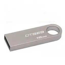 Флеш-накопичувач USB Kingston DTSE9 16GB, USB 2.0, сірий, металевий корпус