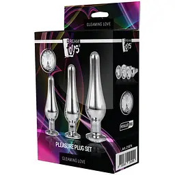 Набір анальних пробок конічної форми Dream Toys DT21874 Gleaming Love Pleasure Set Silver - мініатюра 3