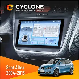 Штатна магнітола Seat Altea 2004-2015 Cyclone C9-012 4x64, DSP, 4G Cyclone (НФ-00008011)