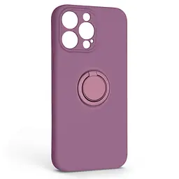 Силиконовый чехол для Apple iPhone 14 Pro Max, Icon Ring, фиолетовый, панель-накладка, с кольцом-подставкой на 360°, противоударный, возможность использования магнитных держателей, ArmorStandart (ARM68728)