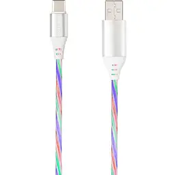 USB кабель Gelius Pro LED RGB GP-UC06c Type-C Silver - мініатюра 3