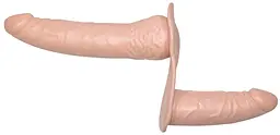 Подвійний страпон для жінок You2Toys Orion Double Dong Strap-On 19 см тілесний - мініатюра 3