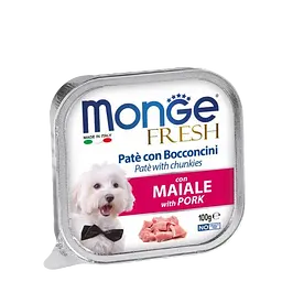 Влажный корм Monge Dog Fresh со свининой, 100 г