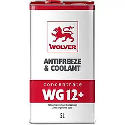 Антифриз WOLVER ANTIFREEZE & COOLANT CONCENTRATE WG12+ червоний 5л