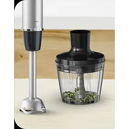 Блендер заглибний 3в1 Tefal Quickchef+ 1000 Вт чаша 800 мл чопер 500 мл турборежим сріблясто-чорний (HB67E830) - мініатюра 10