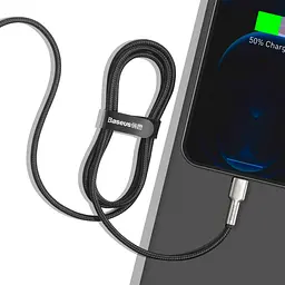 Кабель Baseus Cafule Metal USB to Lightning 1m Black (CALJK-A01) [82093] - мініатюра 8