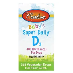 Витамин D Baby's Super Daily D3 400 IU 10.3 мл Carlson vit0006385