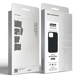 Силиконовый чехол с MagSafe для Apple iPhone 16 Pro Max, ICON2 MagCase, черный, противоударный, панель с мягкой подкладкой, защита всего корпуса, поддержка беспроводной зарядки, совместим с защитными стеклами и пленками, ArmorStandart (ARM78681) - мініатюра 10