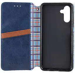 Шкіряний чохол-книжка GETMAN Cubic (PU) для Samsung Galaxy A14 4G/5G Синій - мініатюра 3