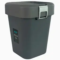 Відро для сміття Motek на 8 л з поворотною кришкою 22.5х22.5х30 см Антрацит (COB-410) - мініатюра 1
