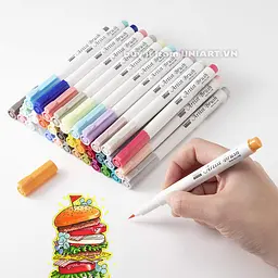 Маркер-пензель Marvy Artist Brush чорний 1100 - мініатюра 4