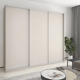 Шафа-купе тридверна MebelStar Уні AL 3ДСП 270x60x240 см Кашемір (MBS-1913)