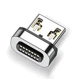 Кабель магнітний зі швидкою зарядкою Elough 13/7 Contact 3 A, Type C - Type C/Micro USB, 0.5 м, плаский конектор, зелений (13802) - мініатюра 3