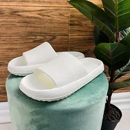 Shoozy капці шльопанці жіночі, білі - мініатюра 1