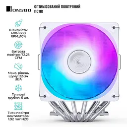Кулер для процесора Jonsbo CR-3000E COLOR White (CR-3000E COLOR White) - мініатюра 3
