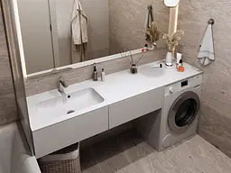 Умивальник Miraggio DELLA 1900 L (8813772) Miramarble, Глянцевий, Накладний, Білий - мініатюра 6