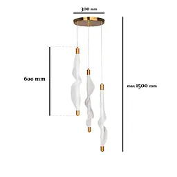 Светильник підвісний LED Levistella 7813091-3 AB, 25W, 4000K, бронзовий, сучасний стиль - мініатюра 3