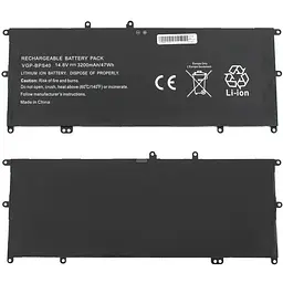 Батарея для ноутбука Sony BPS40 (VGP-BPS40 Sony Vaio SVF14 и SVF15 series) 14.8V 3200mAh 47Wh Чорний - мініатюра 2