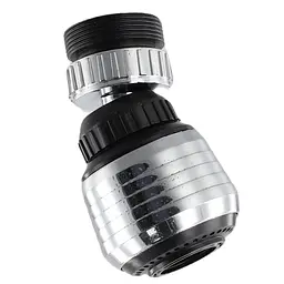 Насадка на кран, поворотний аератор для кухні ванної Semi Rotary Aerator, Хром два режими - мініатюра 4
