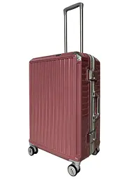 Валіза середня M Milano bag 013 полікарбонат Рожеве золото
