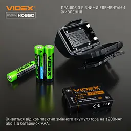 Налобний світлодіодний ліхтарик Videx VLF-H055D 500 Lm 5000 K (VLF-H055D) - мініатюра 12