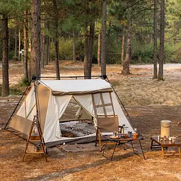 Намет Naturehike CNH22ZP029 з навісом світлий коричневий - мініатюра 3