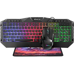 Комплект XTRIKE ME MK-900 USB, Black, підсвічування RGB, Gaming, кабель 1.5м (6932391924457)