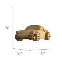 Порше 911 - Картонний 3Д пазл Cartonic - мініатюра 3