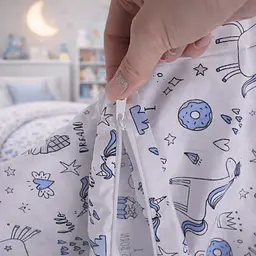 Підковдра MirSon Ranforce Elite Tiny Unicorn blue 110х140 см (2200012579206) - мініатюра 4