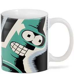 Кухоль GeekLand Футурама Futurama 02.12 робот Бендінг.266 330 мл білий - мініатюра 2