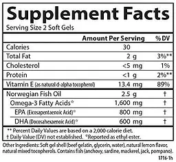 Риб'ячий жир Омега-3 Carlson Elite Omega-3 1600 мг лимон норвезький 60 гелевих капсул - мініатюра 2