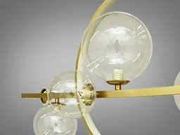 Люстра стельова LED Diasha 1003-7G Loft, 7 ламп, G9, золото, 94 см, стильне освітлення для кабінету - мініатюра 3