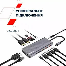 Порт-реплікатор Canyon Docking Station DS-16 13 in 1 4K USB-C hub (CNS-TDS16) - мініатюра 8